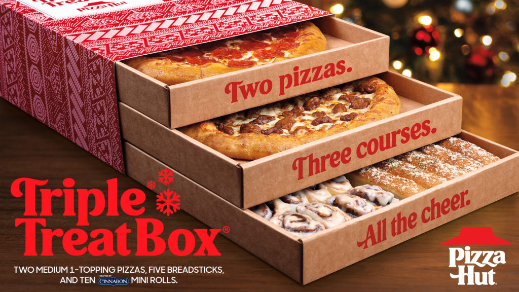 Enjoy Triple treat box with pizza hut  Pizza hut, Restaurant recipes  famous, Food menu design