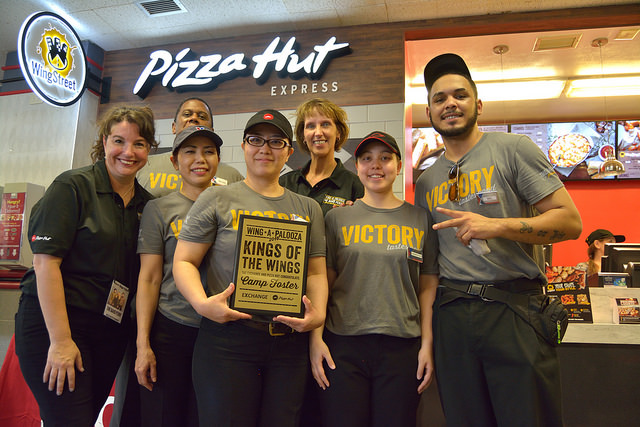The winning Pizza Hut Express Crew in the Pacific region at Camp Foster