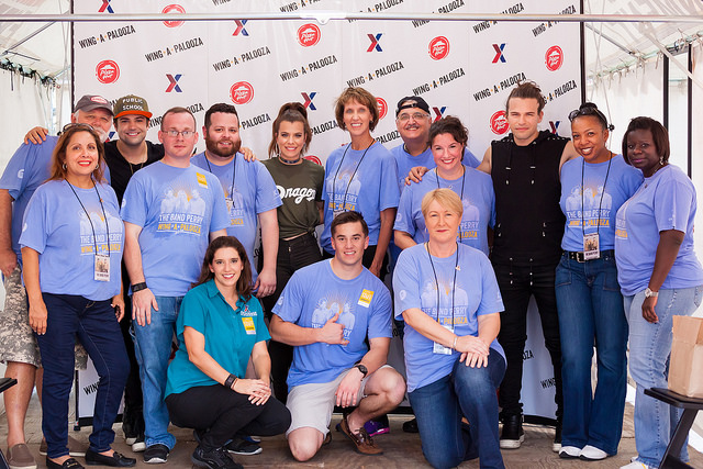 The Band Perry hangs out with some of the Pizza Hut and Army & Exchange Crew