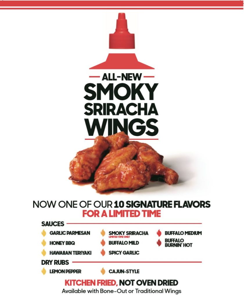 Pizza hut shop wings price