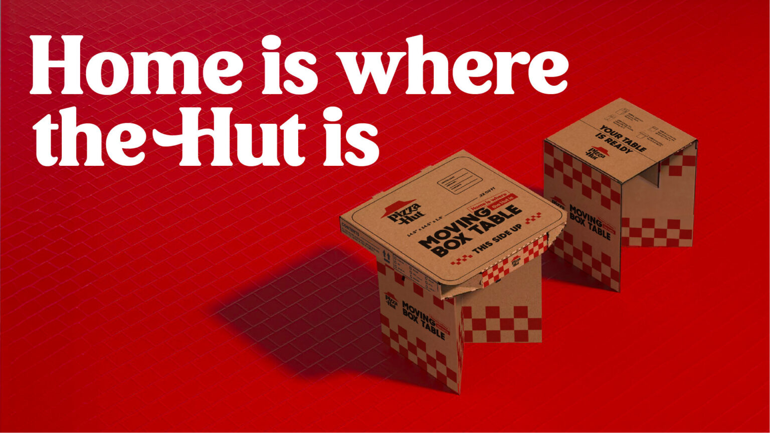 PIZZA HUT UNVEILS THE MOVING BOX TABLE: SPECIALTY PIZZA BOXES THAT TURN ...